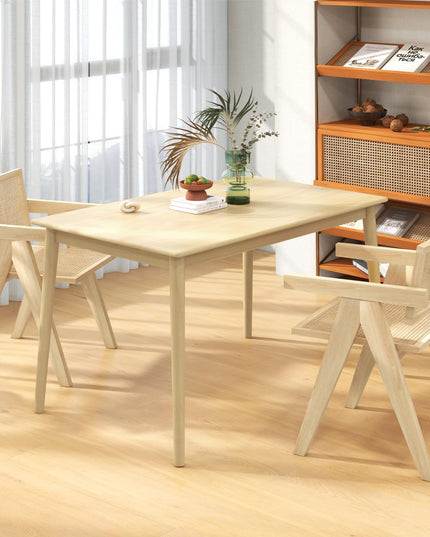 Giantex Dining Table, Rectangular Kitchen Table for 4 People, 48 Inch Dinner Table with Rubber Wood Legs,Load 220 LBS
