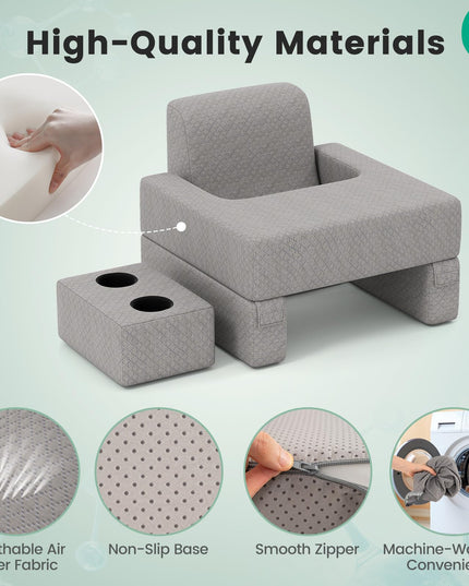 Giantex Reading Pillow with Back Arm Rest & Cup Holder for Adult