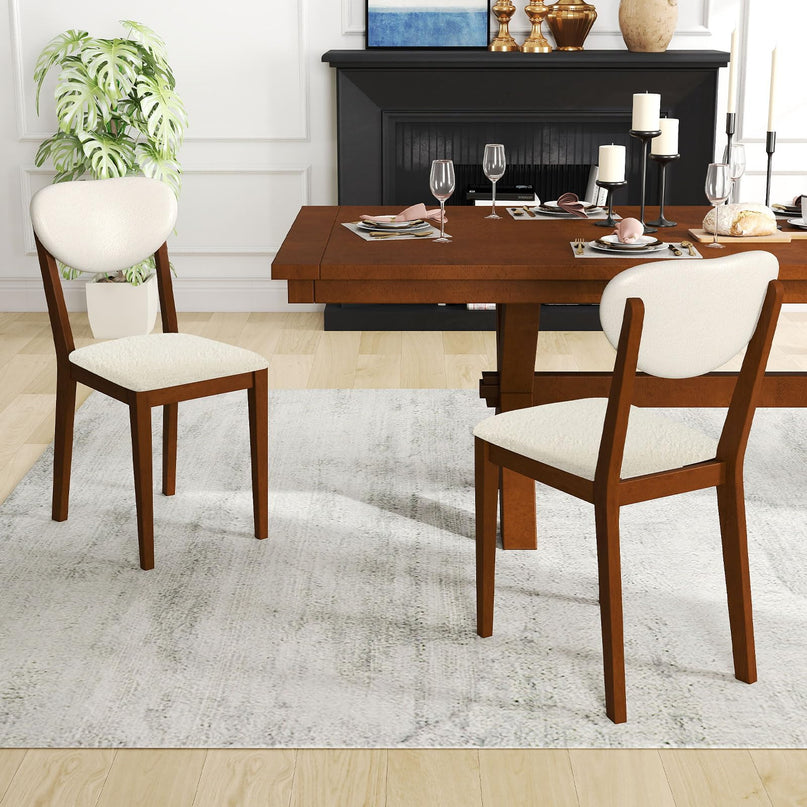 Giantex Sherpa Dining Chairs Set of 4
