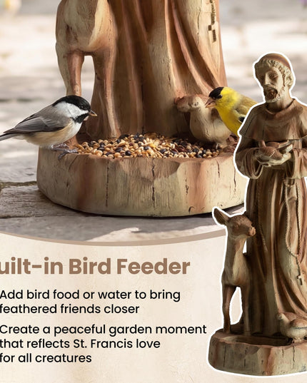 Giantex St. Francis Garden Statue with Bird Feeder