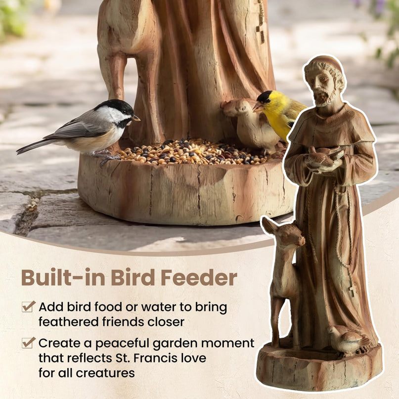 Giantex St. Francis Garden Statue with Bird Feeder
