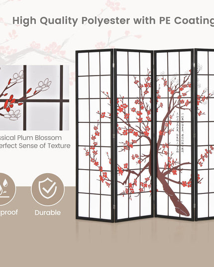 Giantex Room Divider, 4 Panel 6 Ft Room Dividers and Folding Privacy Screens