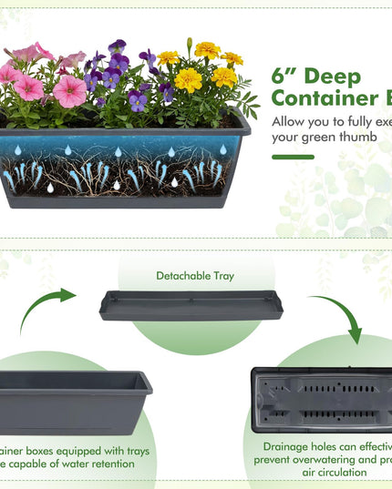 Giantex 5-Tier Vertical Garden Planter w/Drainage System & Removable Tray (1/2)