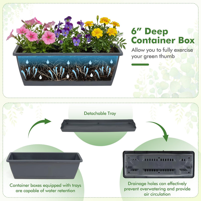 Giantex 5-Tier Vertical Garden Planter w/Drainage System & Removable Tray (1/2)