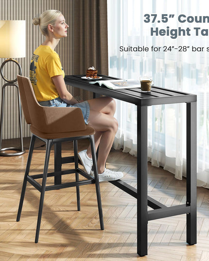 Table de bar rectangulaire d'extérieur Giantex à hauteur de comptoir