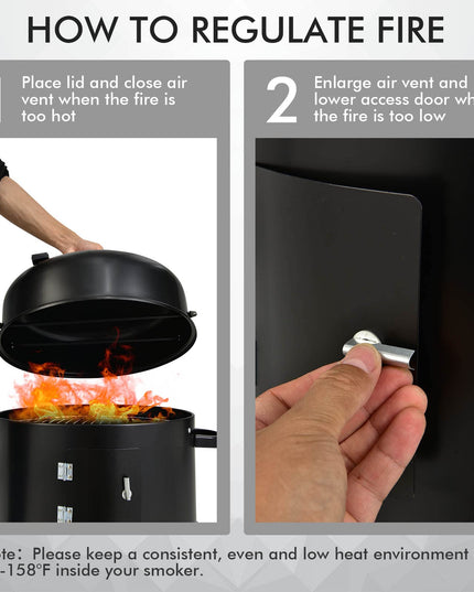 Giantex 3-in-1 Outdoor Smoker Grill with Smoker Combo