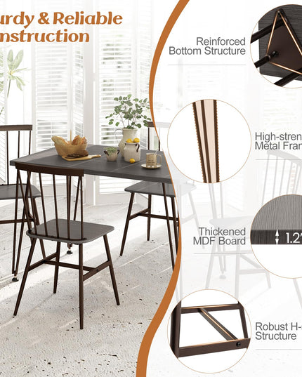 Giantex Dining Table Set for 4, Dining Set with Kitchen Table, Dining Chairs