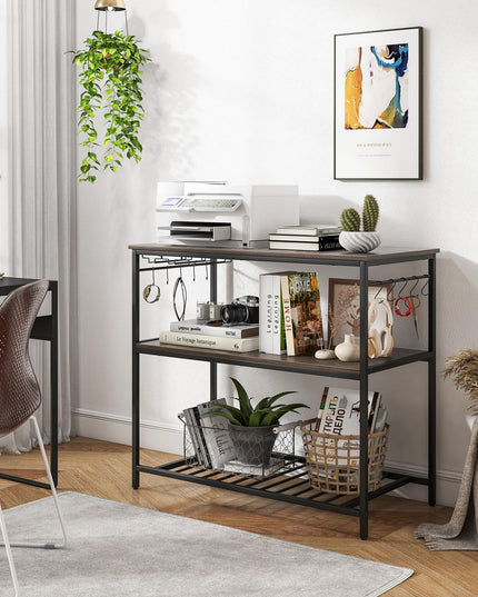 Giantex Kitchen Island with 3 Tier Storage Shelves, 48 Inch Baker Rack with Spacious Worktop