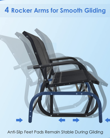Giantex Swing Glider Chair 48 Inch with Spacious Space