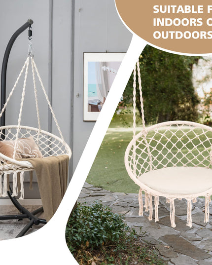 Hammock Chair Macrame Swing - Giantex