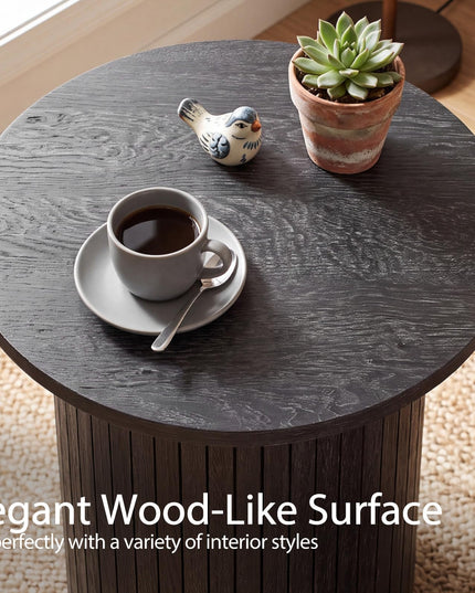 GIANTEX 22.5" Wooden Round Side Table (1/2)