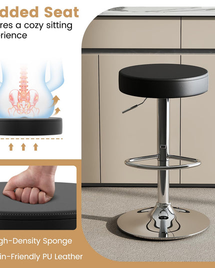 Giantex Bar Stool Set with Swivel Padded Seat for Kitchen