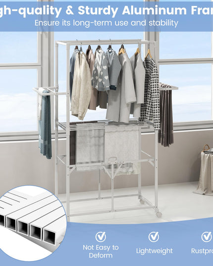 Giantex Clothes Drying Rack with Wheels