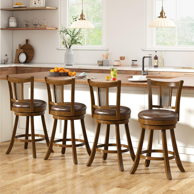 Giantex 25"/30" Bar Stools Set of 2/4 for Kitchen Island Dining Room Pub