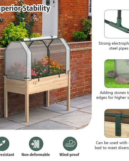 Giantex 47''x21.5''x24'' Outdoor Greenhouses for Raised Garden Bed