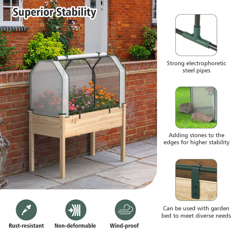 Giantex 47''x21.5''x24'' Outdoor Greenhouses for Raised Garden Bed