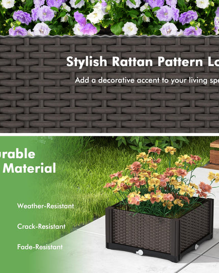 Giantex Raised Garden Bed Elevated Planter Box Kit with Self-Watering System