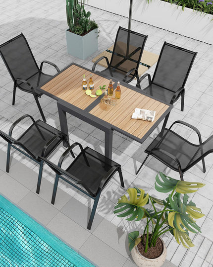 Giantex 31.5"-63" Expandable Patio Dining Table