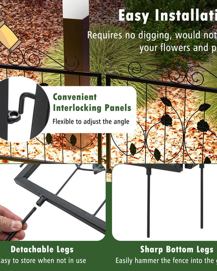 Giantex Decorative Garden Fence 8 Pack