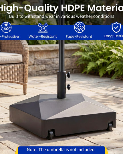 Giantex Fillable Patio Umbrella Base with 4 Wheels