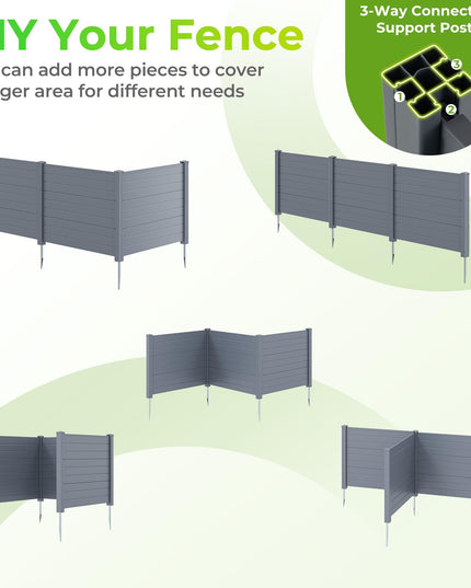 Giantex 48''W x 36''H 3/6 Panels Air Conditioner Fence