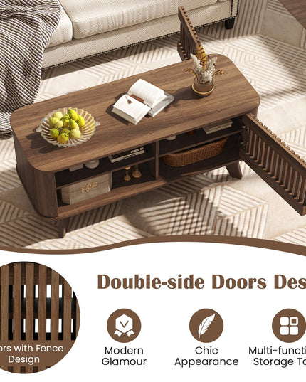 Giantex Rectangle Coffee Table with Storage