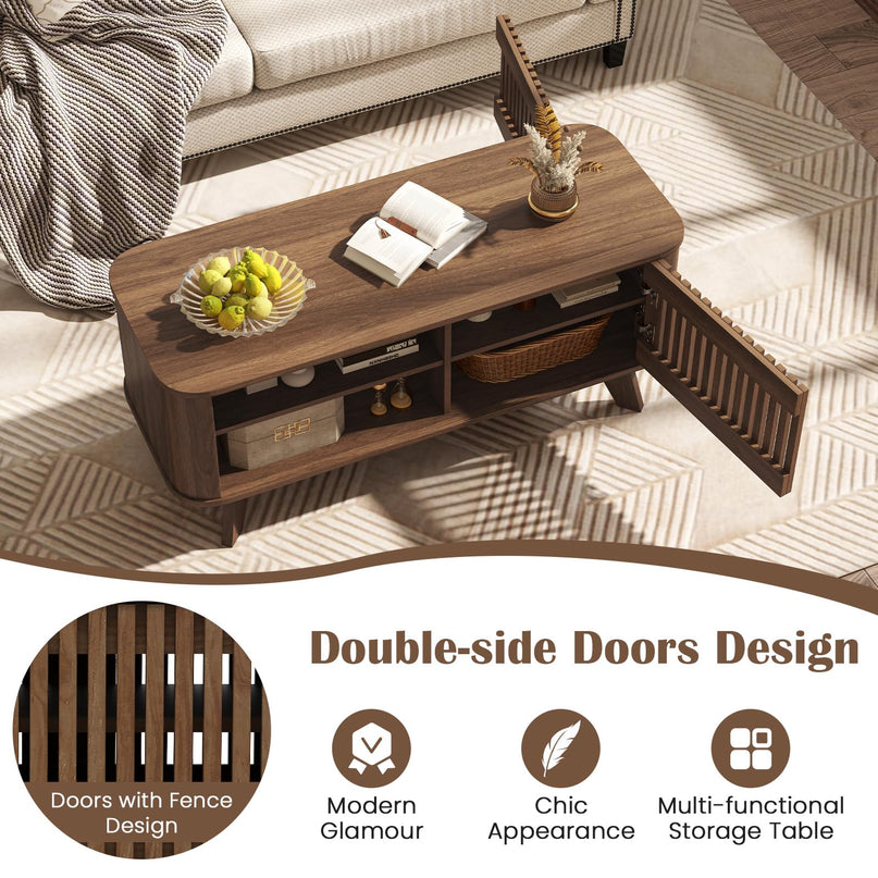 Giantex Rectangle Coffee Table with Storage