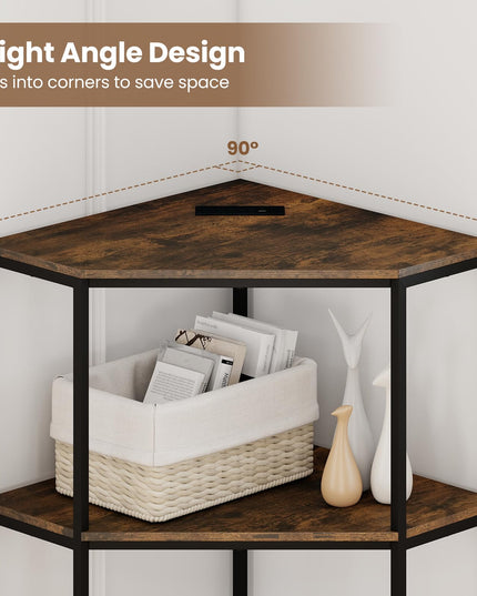 Meuble d'angle pour imprimante Giantex avec station de charge et cadre en métal