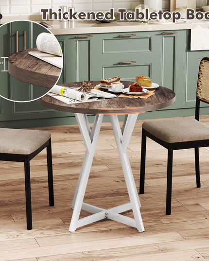 Giantex Table de Salle à Manger Ronde 80 cm pour 2-4 Personnes | Charge 100 kg