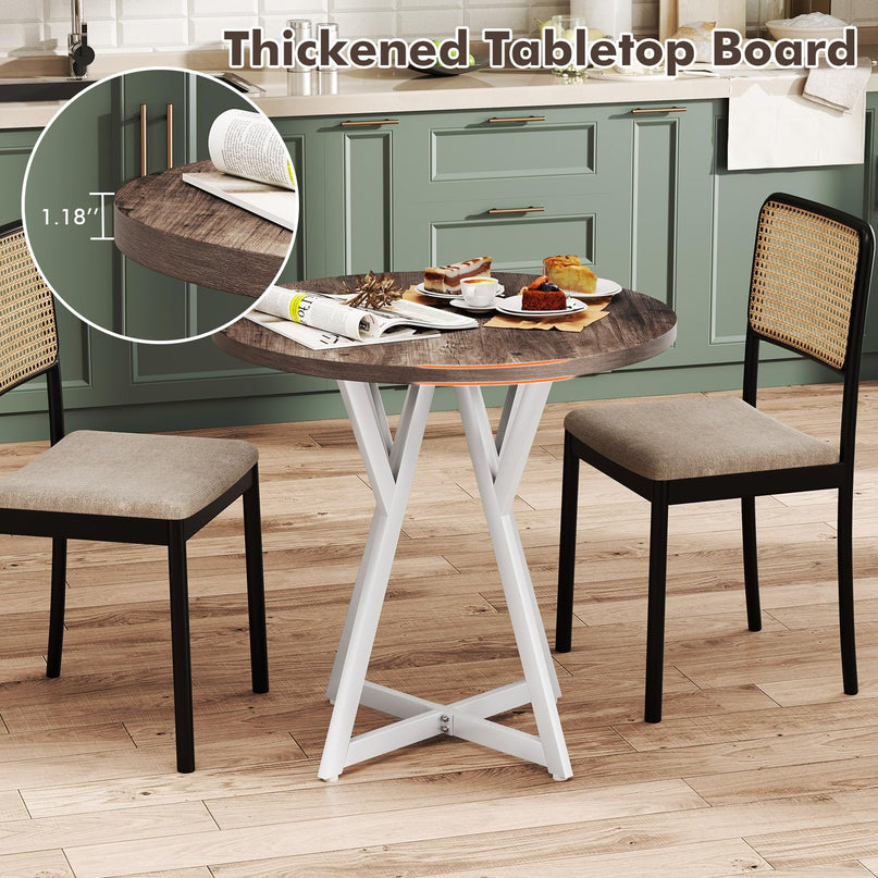 Giantex 31.5" Small Round Dining Table for 2-4 | Load 220Lbs