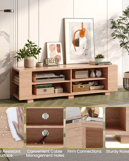 Giantex TV Stand Entertainment Center - Farmhouse Television Table up to 65 Inches TVs, 7 Colors