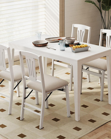 Giantex Chaises pliantes de salle à manger, lot de 2/4, chaises de cuisine rembourrées et peu encombrantes