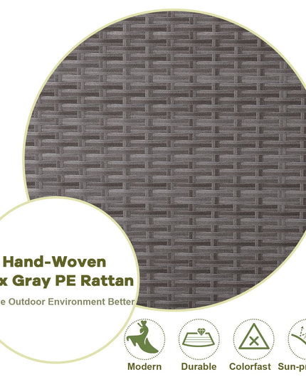 Giantex Outdoor Patio Wicker Bar Table