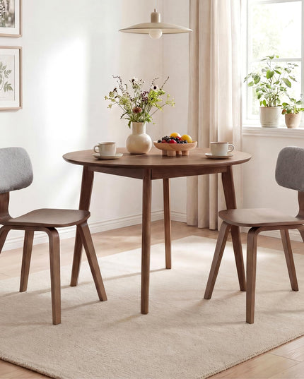 Giantex Rubber Wood Dining Room Chairs with Teddy Velvet Padded Backrest & Ergonomic Seat