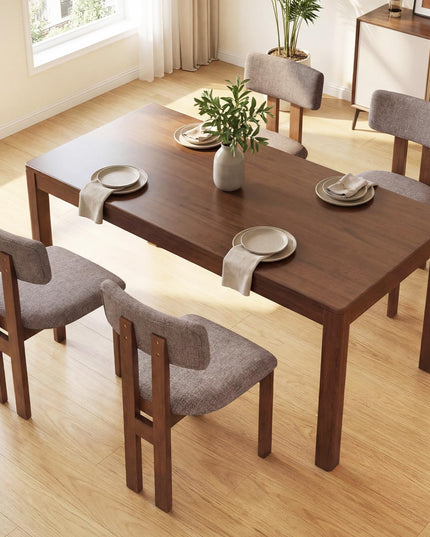 Giantex Upholstered Kitchen Dining Chairs with Curved Backrest