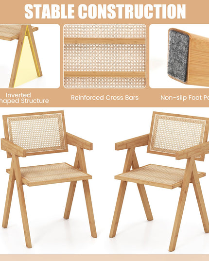 Giantex Rattan Accent Chair Set of 2