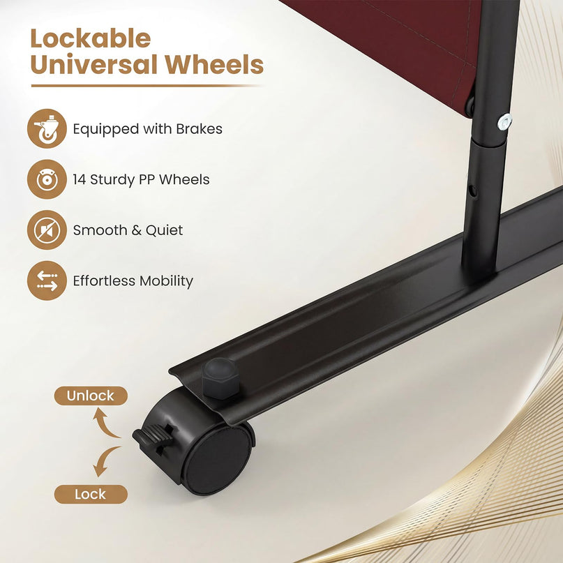 Giantex 6 Panel Folding Room Divider on Wheels