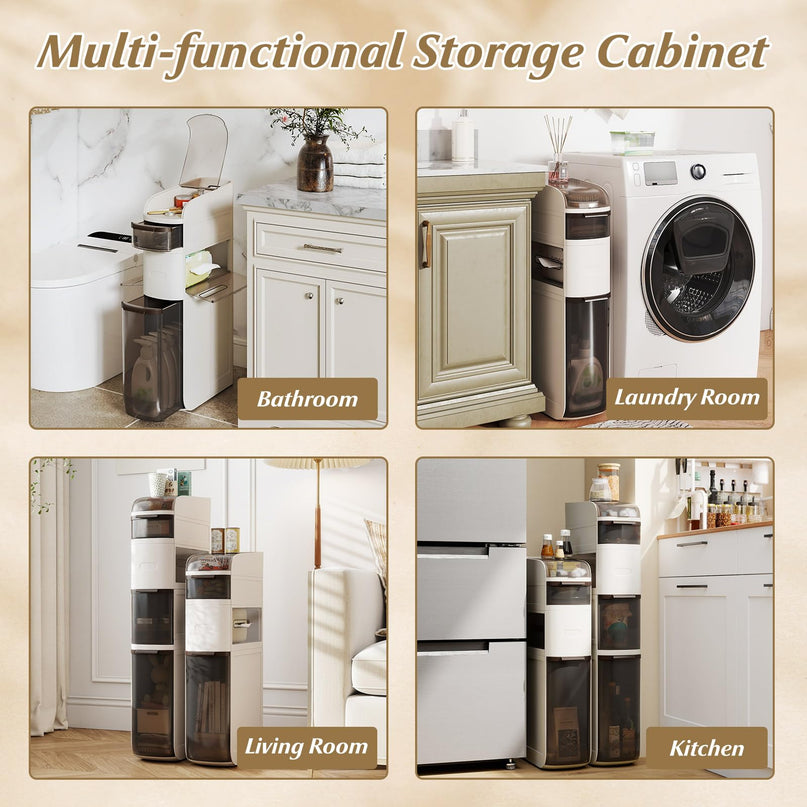 Giantex 4/5/6-Tiers Narrow Bathroom Storage Cabinet