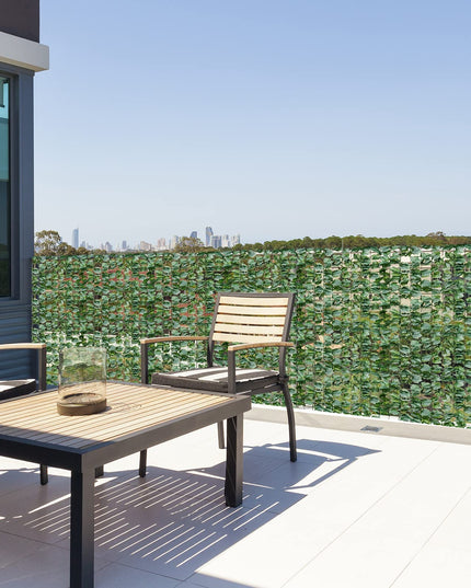 Artificial Hedges Faux Ivy Leaves Fence Decorative Trellis Privacy Fence Screen Mesh (59"x95")