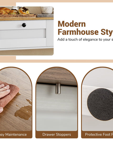 Giantex 42" Farmhouse Console Table with 2 Drawers