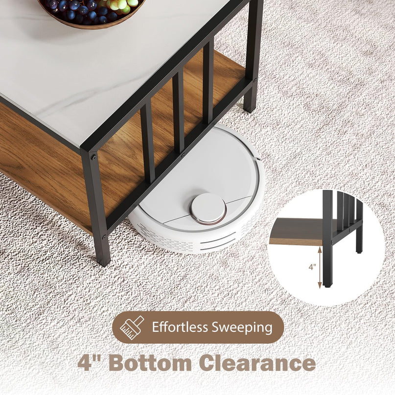 Giantex 2-Tier Coffee Table with Storage