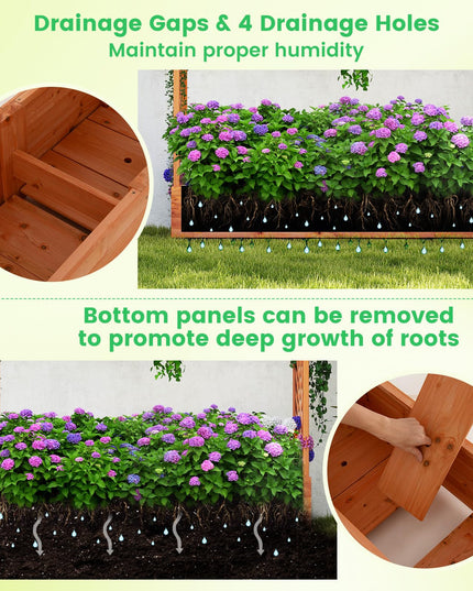 Giantex Raised Garden Bed with Trellis and Hanging Roof