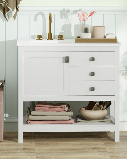 Giantex Bathroom Vanity with Ceramic Sink