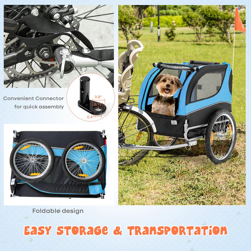 Giantex Dog Bike Trailer Pet Stroller, Small Medium Dog Bicycle Trailer Carrier Wagon