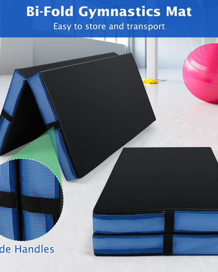 Tapis de gymnastique pliable Giantex 4' x 4' avec poignées de transport pour enfants et cheerleading