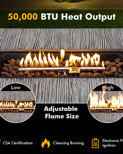 Giantex Outdoor Fire Pit Table - 43 Inch Propane Fire Pit