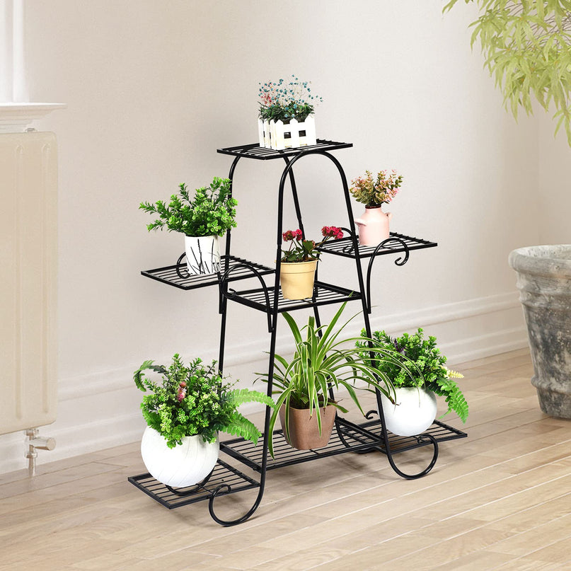 Giantex 7 Tiers Metal Plant Stand Flower Pots Holder