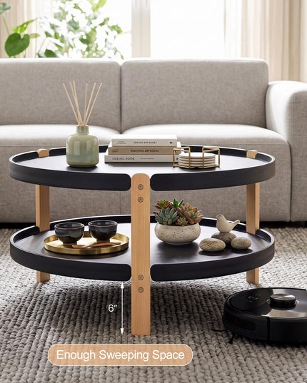 GIANTEX 31" Round Coffee Table with Storage