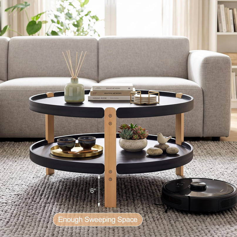 GIANTEX 31" Round Coffee Table with Storage
