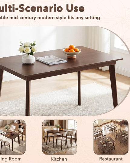 Giantex 48-Inches Dining Table for 4 Rectangular Wooden Kitchen Table